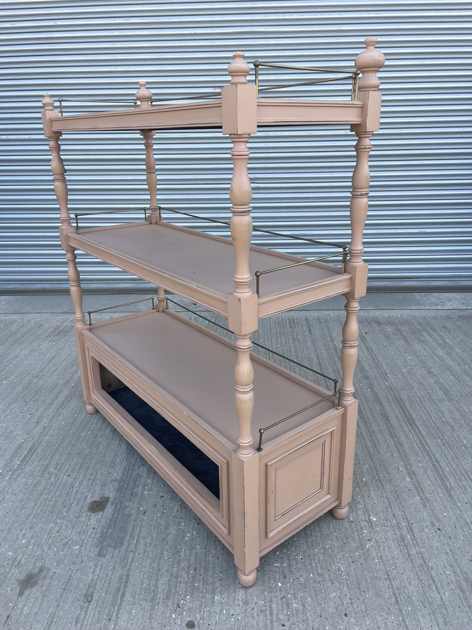 vintage painted wooden whatnot | Metroretro